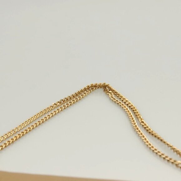 Christian Dior Chain Shoulder Bag Leather Beige Gold Auth BA2983 - Picture 9 of 16